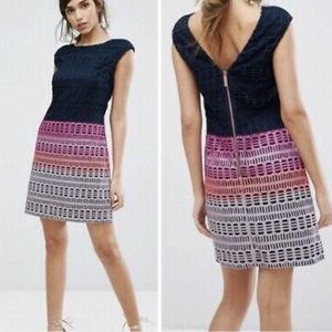 Ted Baker Dahil Marina Mosaic Lace Ombré Dress